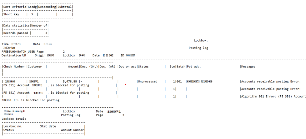 CAA_How to validate Posting log