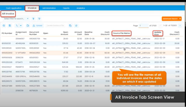 CAA_AR Invoice Tab Screen preview_CAA